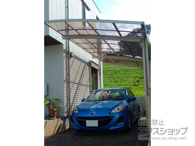 静岡県静岡市ののカーポート ネスカR (ラウンドスタイル) 延長 積雪〜20cm対応 施工例