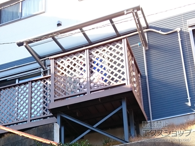 神奈川県横浜市ののバルコニー・ベランダ屋根 パワーアルファ RB型 ルーフタイプ 単体 積雪〜30cm対応 施工例