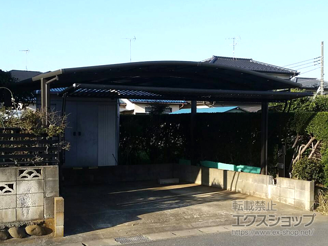 千葉県千葉市ののカーポート ネスカR (ラウンドスタイル) ワイド 積雪〜20cm対応 施工例