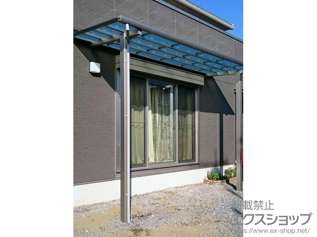 栃木県宇都宮市ののテラス屋根 エフルージュグランZERO テラスタイプ 積雪〜20cm対応＋き間ふさぎ材 施工例