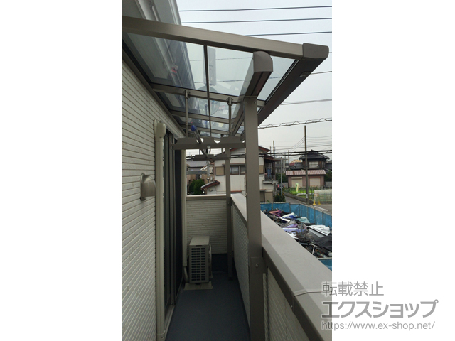 埼玉県八潮市ののバルコニー・ベランダ屋根 スピーネ F型 屋根タイプ 単体 積雪〜20cm対応 施工例