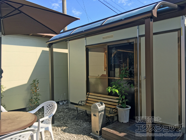 鹿児島県姶良市ののテラス屋根 ヴェクターテラス R型 テラスタイプ 単体 積雪〜20cm対応 施工例