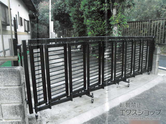 千葉県長生郡一宮町ののカーゲート シャレオ伸縮1型 ノンレール 片開き 390S 施工例