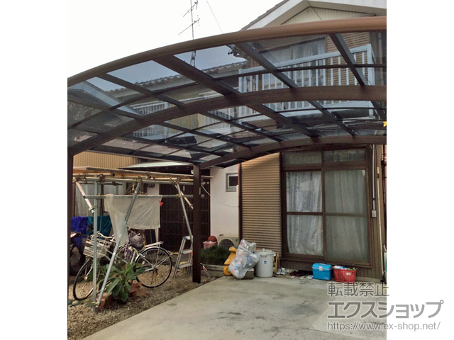 静岡県袋井市ののカーポート プレシオスポート ワイド 積雪〜20cm対応 施工例