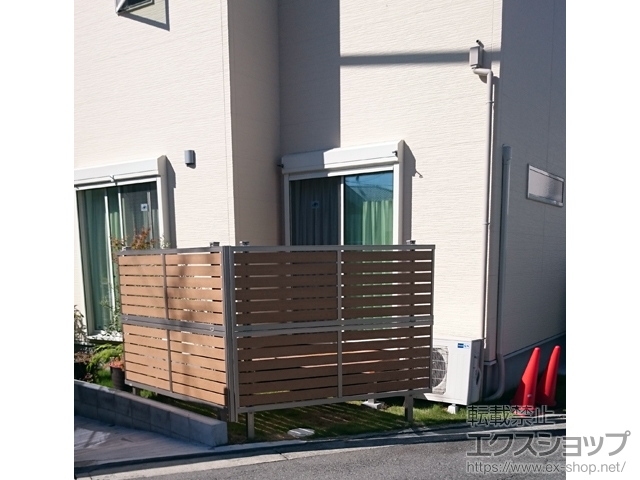 大阪府堺市のLIXIL リクシル(新日軽)のフェンス・柵 セレビューフェンス RP3型 2段支柱 施工例