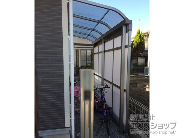 東京都八王子市ののストックヤード スピーネストックヤードR型 パネルタイプ スクリーン仕様 積雪〜50cm対応 施工例