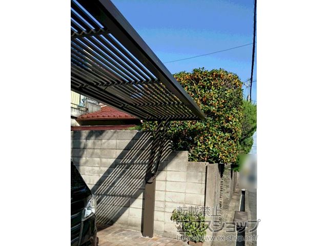 大阪府松原市ののカーゲート ワイドオーバードアS3型 電動式 施工例