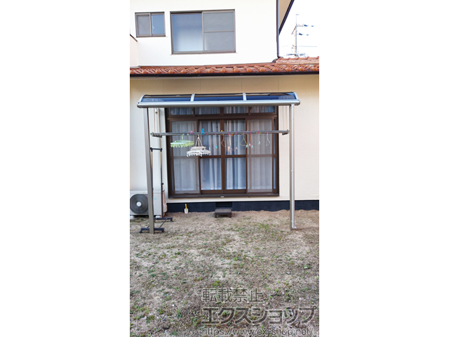 岡山県岡山市ののテラス屋根 【02】プレシオステラス R型 テラスタイプ 単体 積雪〜20cm対応 施工例