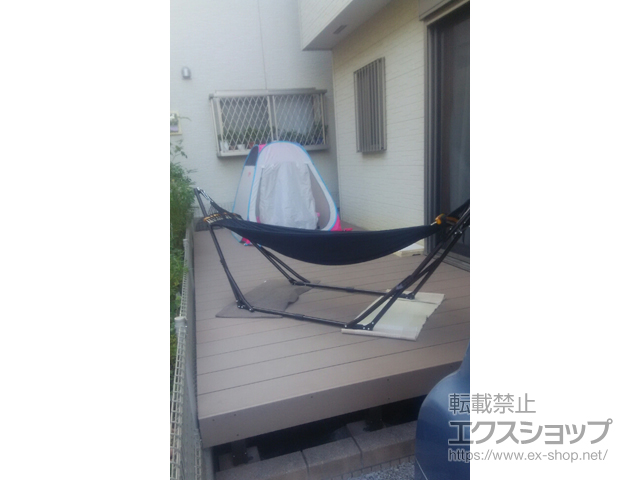 埼玉県川越市のLIXIL リクシル（トステム）のウッドデッキ レストステージ 幕板納まり 施工例