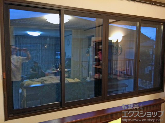 埼玉県鶴ヶ島市のの二重窓（内窓） インプラス ダストバリア仕様 引違い窓 4枚建 施工例