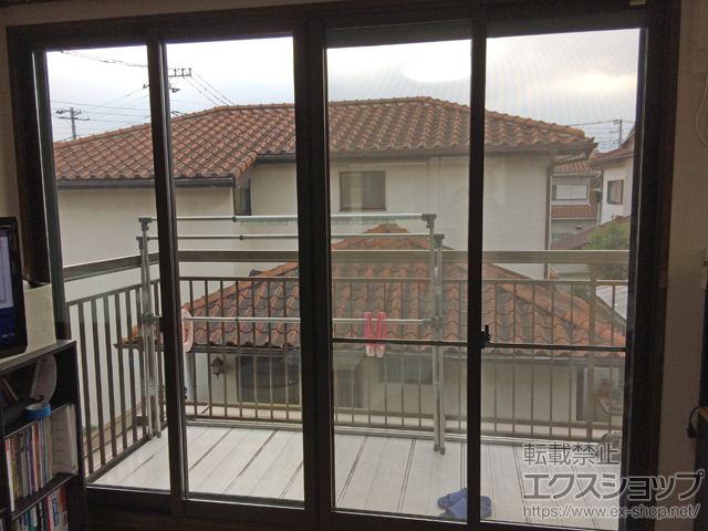 埼玉県鶴ヶ島市のの二重窓（内窓） インプラス ダストバリア仕様 引違い窓 4枚建 施工例