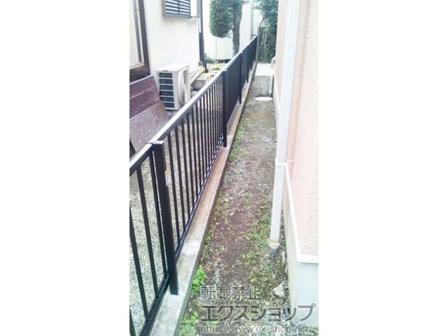 神奈川県横浜市ののフェンス・柵 ミエッタフェンス 防犯たて格子タイプ 自由柱施工 施工例