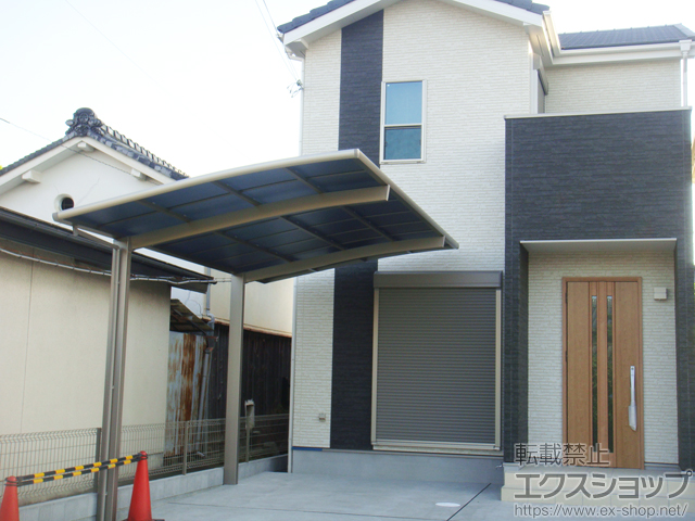 京都府城陽市ののカーポート ネスカR (ラウンドスタイル) 積雪〜20cm対応 施工例