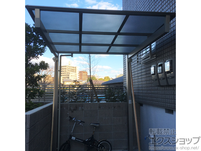 福岡県福岡市ののサイクルポート・駐輪場 ニューマイリッシュミニ 通常勾配 前上がり 積雪〜20cm対応 施工例