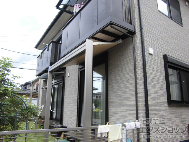 千葉県千葉市のLIXIL リクシル（トステム）のオーニング・日よけ 彩樹A型 ボックスタイプ 手動式 施工例