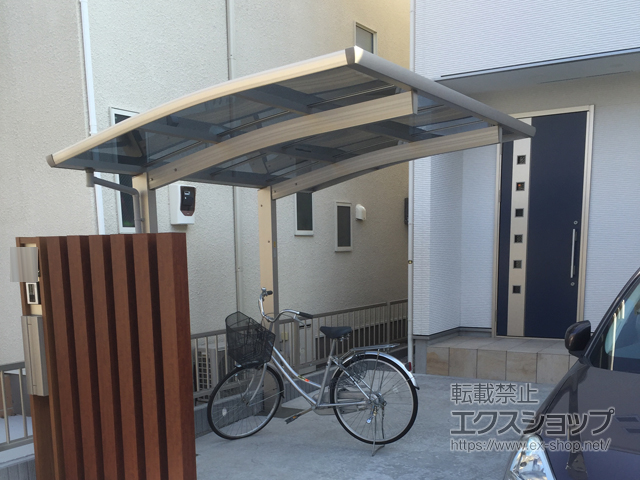 神奈川県相模原市ののサイクルポート・駐輪場 プレシオスポート ミニ 積雪〜20cm対応 施工例