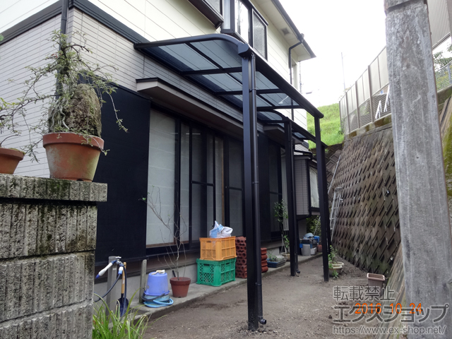 鹿児島県鹿児島市ののテラス屋根 プレシオステラス R型 テラスタイプ 単体 積雪〜20cm対応 施工例