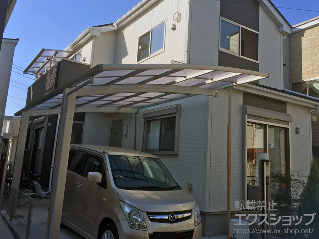 埼玉県川口市ののバルコニー・ベランダ屋根 ヴェクターテラス F型 屋根タイプ 単体 積雪〜20cm対応 施工例