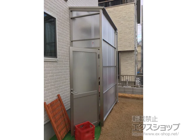 岡山県倉敷市のYKKAPのストックヤード ストックヤードII 片側ドア付きタイプ 積雪～20cm対応 施工例