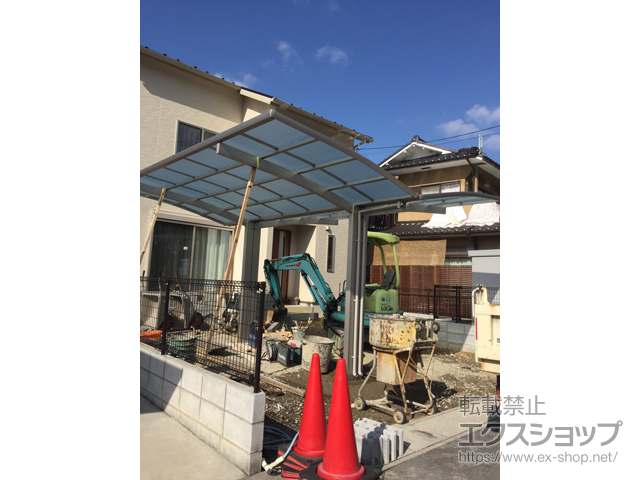 滋賀県栗東市ののカーポート レイナポートグラン Y合掌 積雪〜20cm対応 施工例