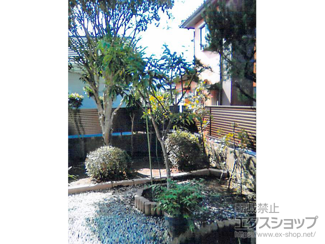 宮崎県宮崎市ののフェンス・柵 ミエーネフェンス 目隠しルーバータイプ 自由柱施工 施工例