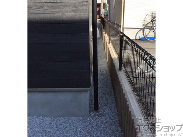 東京都青梅市ののフェンス・柵 メッシュフェンスG10-R 自在柱 施工例