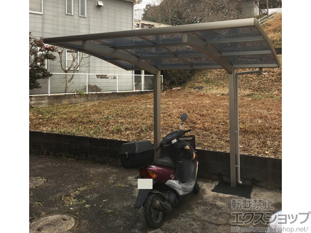 岡山県津山市ののサイクルポート・駐輪場 プレシオスポート ミニ 積雪〜20cm対応 施工例