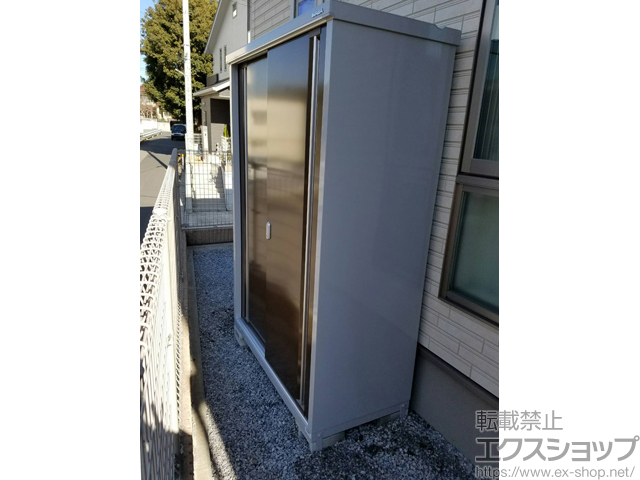 千葉県流山市のの物置・屋外倉庫 シンプリー 一般型 1320×615×1903 MJX-136E-P-TB 施工例