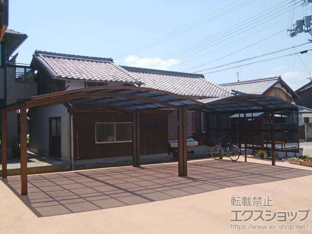 滋賀県栗東市ののカーポート プレシオスポート ワイド 積雪〜20cm対応 施工例
