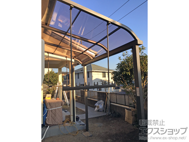 岡山県岡山市ののテラス屋根 スピーネ R型 テラスタイプ 単体 積雪〜20cm対応 施工例