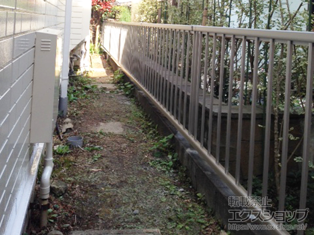 神奈川県横浜市ののフェンス・柵 ミエッタフェンス 防犯たて格子タイプ 自由柱 施工例