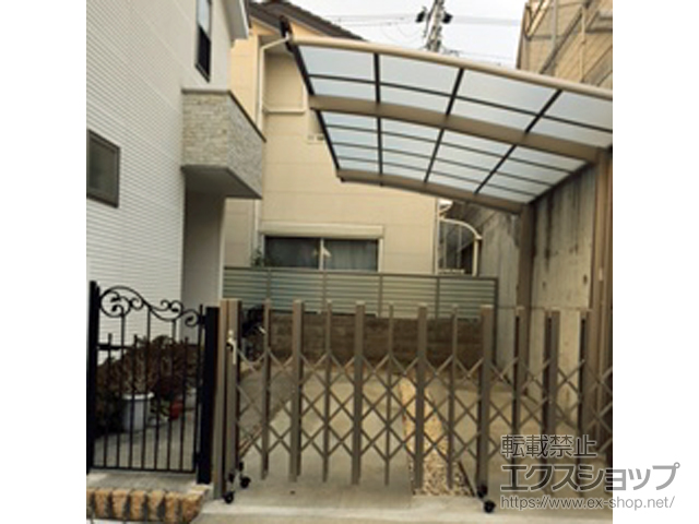 兵庫県宝塚市のの門扉 ラフィーネ門扉1型 片開き 柱使用 施工例