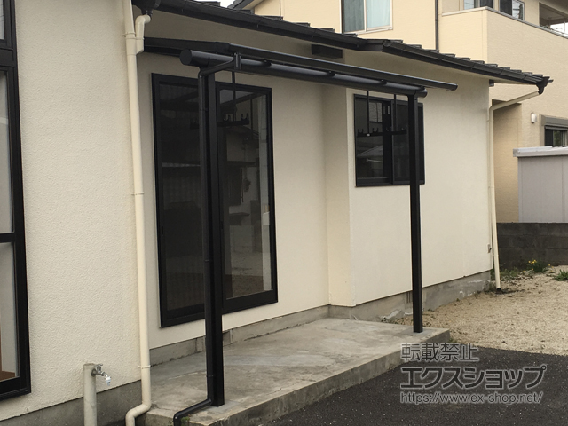 熊本県熊本市ののテラス屋根 プレシオステラス F型 テラスタイプ 単体 積雪〜20cm対応 施工例