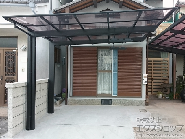 大阪府泉南市ののカーポート ネスカF (フラットスタイル) 積雪〜20cm対応 施工例