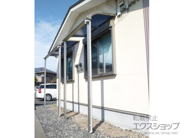 栃木県栃木市ののテラス屋根 プレシオステラス R型 テラスタイプ 単体 積雪〜20cm対応 施工例