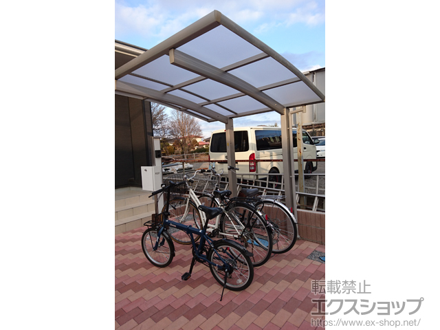 栃木県宇都宮市ののサイクルポート・駐輪場 プレシオスポート ミニ 積雪〜20cm対応 施工例