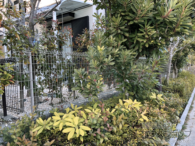 兵庫県神戸市ののフェンス・柵 メッシュフェンス G10-R 自由柱 施工例