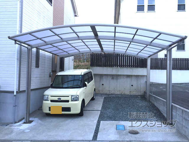 奈良県大和郡山市ののカーポート プレシオスポート ワイド 積雪〜20cm対応 施工例