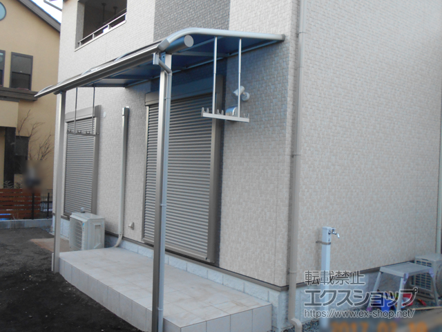 静岡県富士市ののテラス屋根 プレシオステラス R型 テラスタイプ 単体 積雪〜20cm対応 施工例