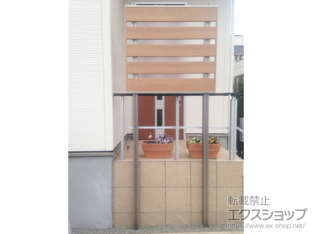 東京都日野市ののフェンス・柵 ジオーナフェンス YP型 マテリアルカラー 多段支柱（パネル1段） 施工例