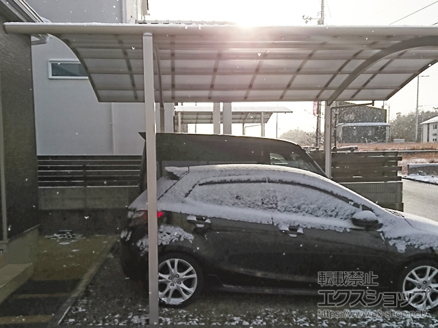 広島県東広島市ののカーポート レイナツインポートグラン 積雪〜20cm対応 施工例