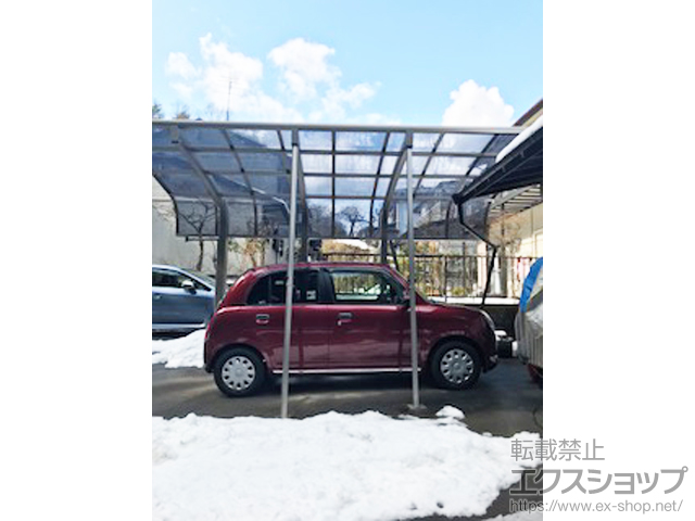 東京都西多摩郡日の出町のLIXIL リクシル（トステム）のカーポート テールポートシグマIII 1500 積雪〜50cm対応 施工例