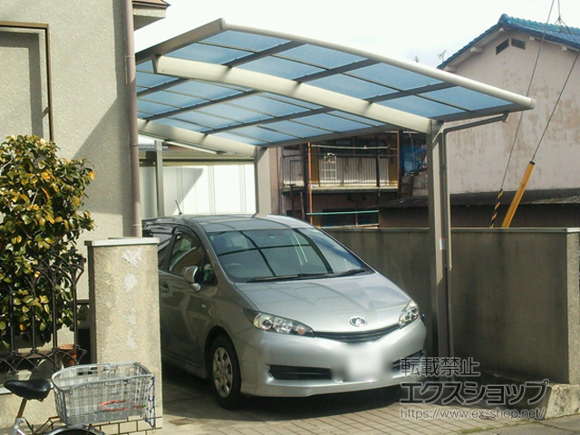 滋賀県大津市ののカーポート ネスカR (ラウンドスタイル) 積雪〜20cm対応 施工例