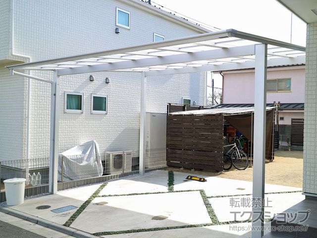 東京都あきる野市ののカーポート ソリッドポート ワイド 積雪〜20cm対応 施工例