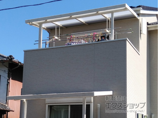 愛知県一宮市ののバルコニー・ベランダ屋根 シュエット 屋根タイプ 単体 積雪〜20cm対応 施工例