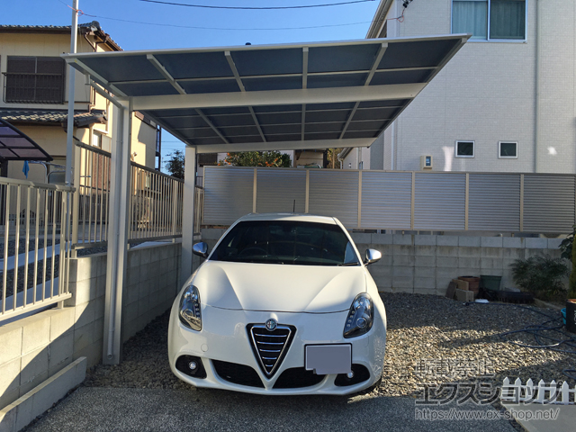 愛知県日進市ののカーポート ネスカF (フラットスタイル) 積雪〜20cm対応 施工例