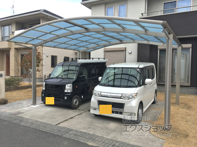 栃木県さくら市ののカーポート レイナツインポートグラン 積雪〜20cm対応 施工例