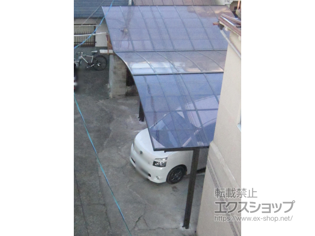 京都府京都市ののカーポート ネスカR (ラウンドスタイル) M＋Y合掌 積雪〜20cm対応 施工例