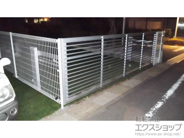 埼玉県川口市ののフェンス・柵 メッシュフェンス M0 間仕切柱 施工例