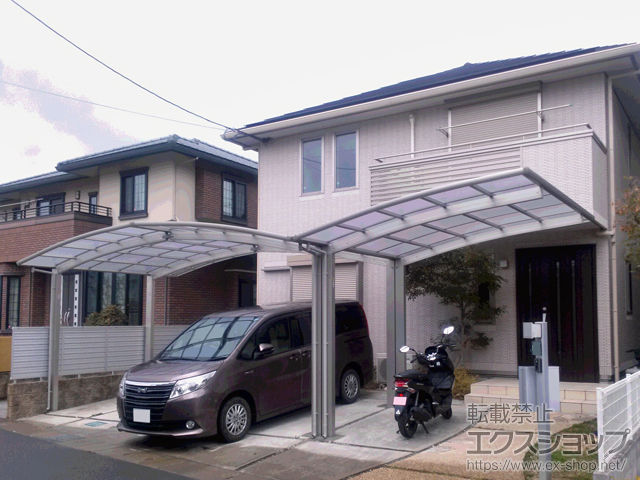 和歌山県岩出市ののカーポート レイナポートグラン M合掌　積雪〜20cm対応 施工例